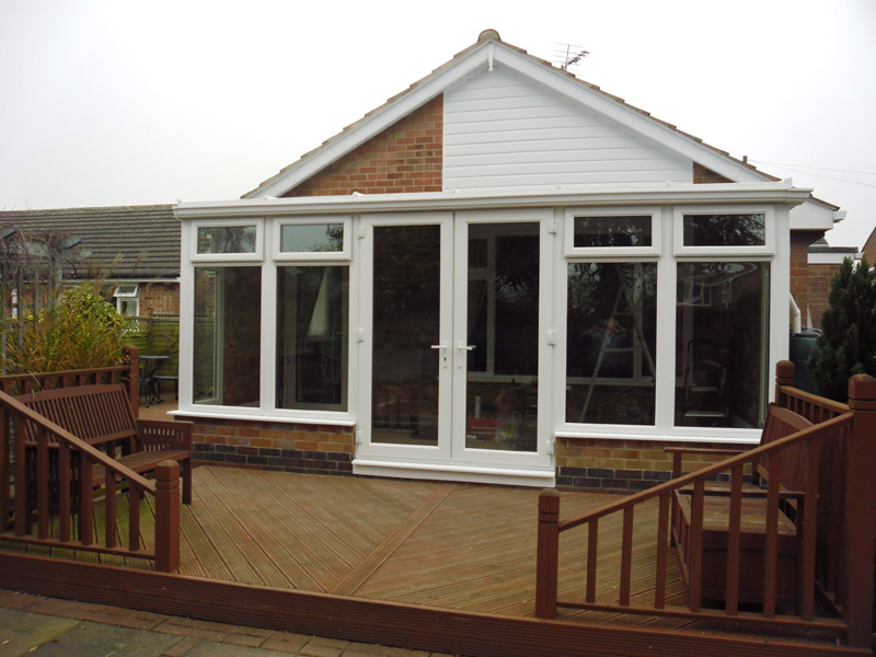 low pitch upvc lean to conservatory